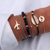 IPARAM Bohemian Shell Map Turtle Bracelet