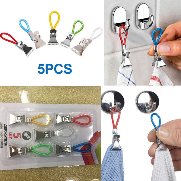 5pcs Tea Towel Hanging Clips