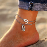 17KM Bohemian Starfish Stone Anklets Set